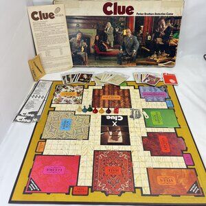 Vintage Clue Parker Brothers 1972 Classic Detective Board Game Complete